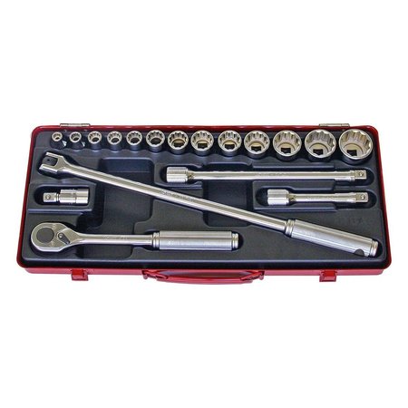 KO-KEN Socket set 12 Point 18 pieces 1/2 Sq. Drive 4289M